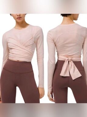 lululemon athletica Blush Pink Long-Sleeve Wrap Top
